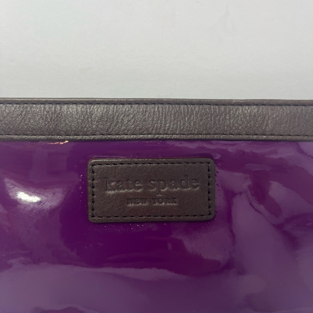 Kate Spade New York Purple Brown Wristlet Clutch Pouch - Picture 2 of 16
